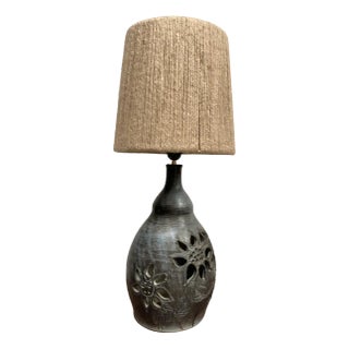 Ceramic Table Lamp from Les Grottes Dieulefit, 1970s For Sale