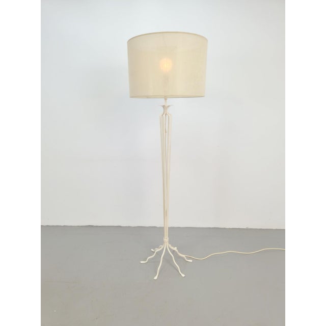 20th Century French Wrought Iron Floor Lamp, 1930 For Sale - Image 4 of 9