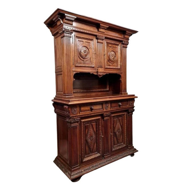 Renaissance Style Cupboard in Walnut For Sale - Image 5 of 6