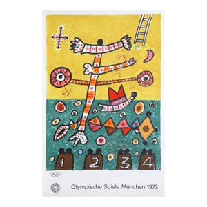 Alan Davie, Olympische Spiele Muenchen, Lithograph