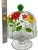 Glass Signed and Hand-Painted Glass Cake or Dessert Stand With Cloche Lid Decorated With Flowers and Bees For Sale - Image 7 of 8