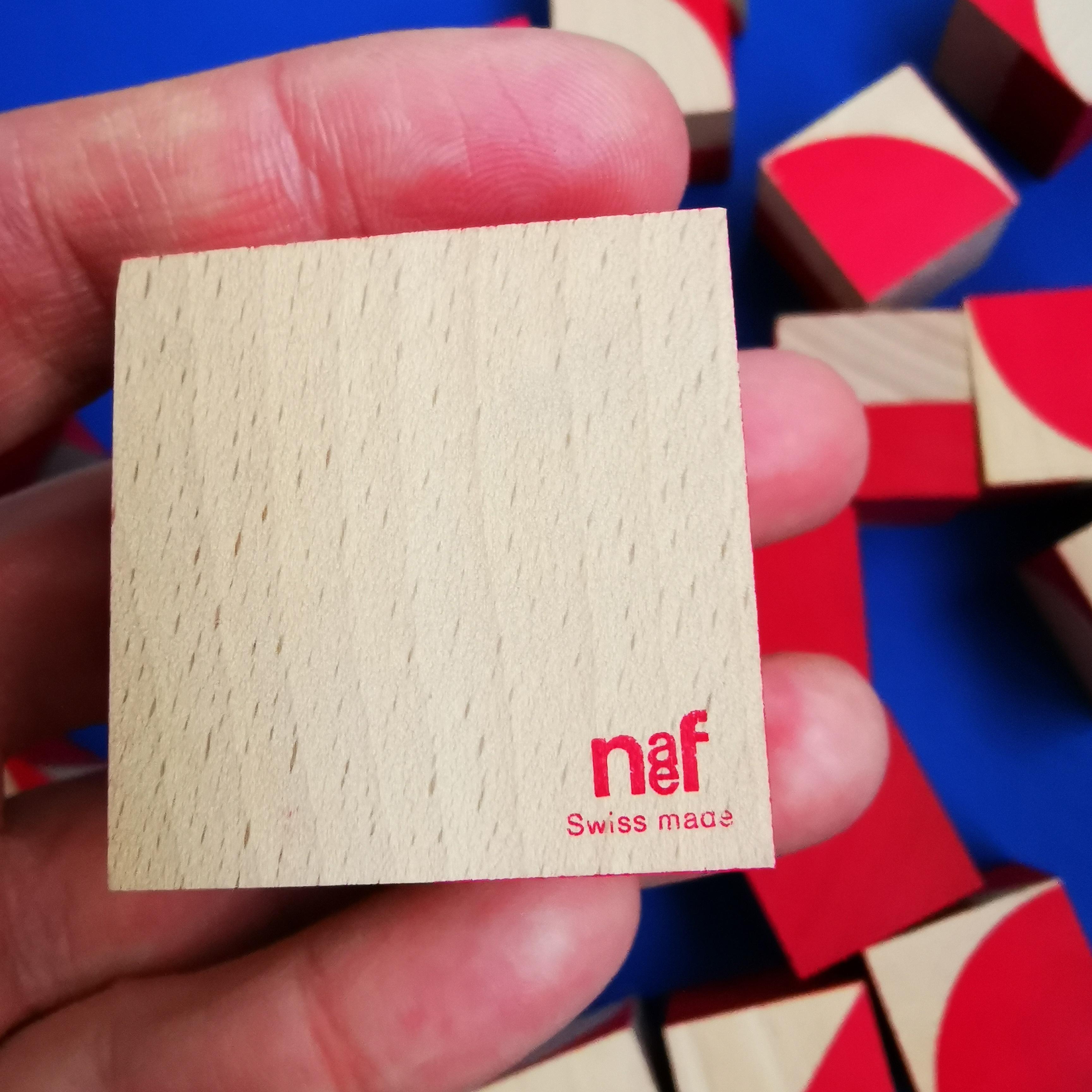 1989 Vintage Kurt Naef Ornabo Cubes Blocks Game Toy Puzzle Wooden