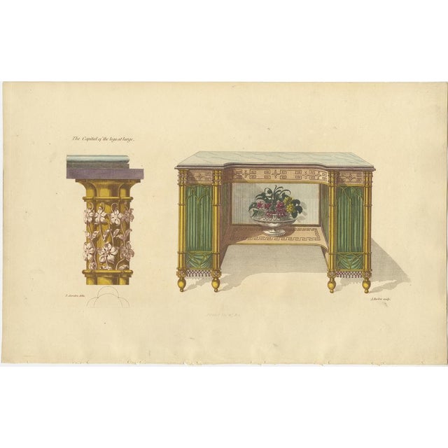 Set of 10 Illustrations of Various Furniture by Sheraton '1805', 1805, Print For Sale - Image 10 of 12