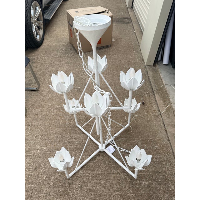 Visual Comfort Visual Comfort Alberto Medium Two Tier Chandelier Plaster White For Sale - Image 4 of 9