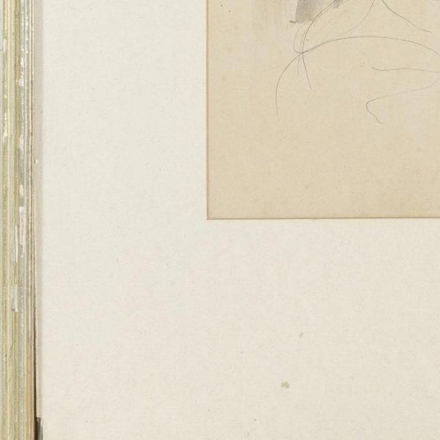 Modern António Carneiro, Figure, Mixed Media on Paper For Sale - Image 3 of 6
