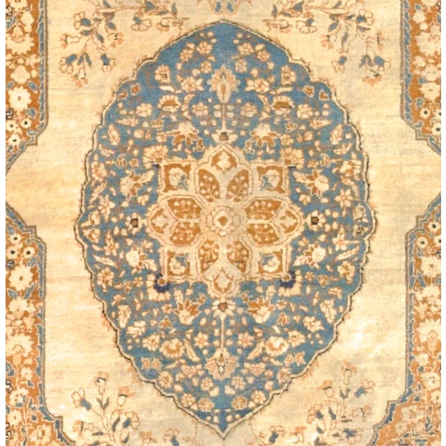 Late 19th Century Antique Persian Haji Jalili Tabriz Rug 3’10" X 5’7" For Sale - Image 5 of 6