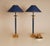 Maison Jansen Modern Gold and Blue Table Lamps from Maison Jansen, 1970s, Set of 2 For Sale - Image 4 of 9