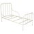 New handmade single twin bed in white cream iron, Spain.