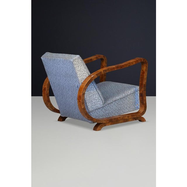 Gold Art Deco Burl Wood Sculptural Club Chair, Italy, 1930s For Sale - Image 8 of 16