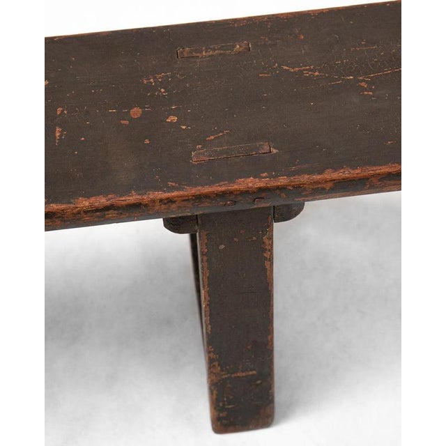 Antique French Provincial Wooden Bench For Sale - Image 6 of 7