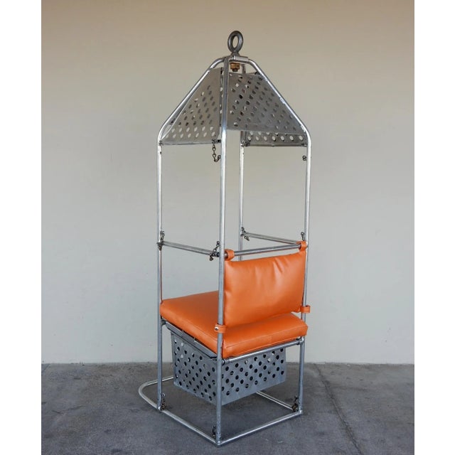 1950s Industrial Aluminum Crane or Airplane Hoist Canopy Chair For Sale - Image 4 of 13