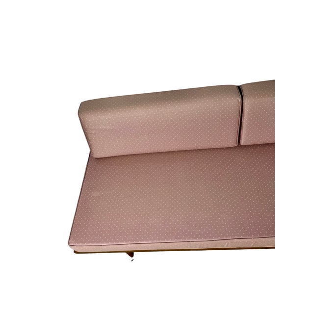 Pink Vintage Mid-Century Modern Wood Platform Sofa Daybed For Sale - Image 8 of 18