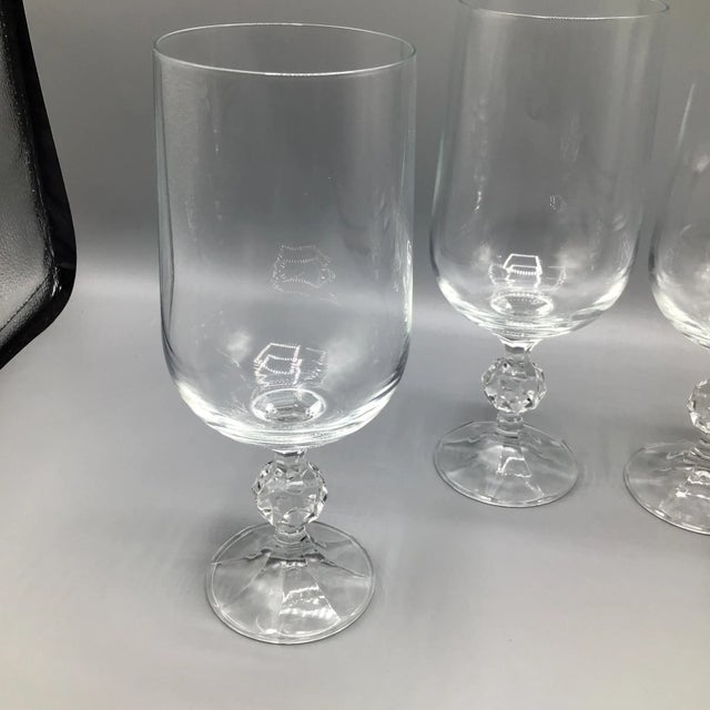 Bohemian Cut Crystal Ball Stem Goblets-Set of 4 For Sale - Image 11 of 13