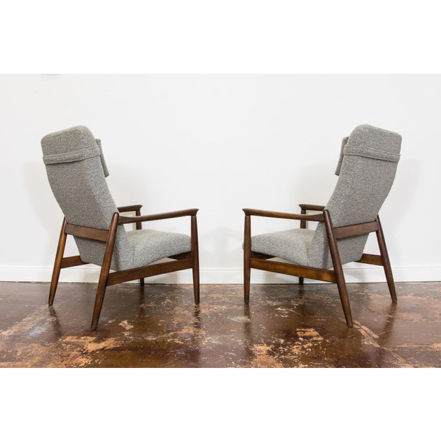 Mid-Century Modern High Back Lounge Chairs by Edmund Homa, Poland, 1960s, Set of 2 For Sale - Image 6 of 17