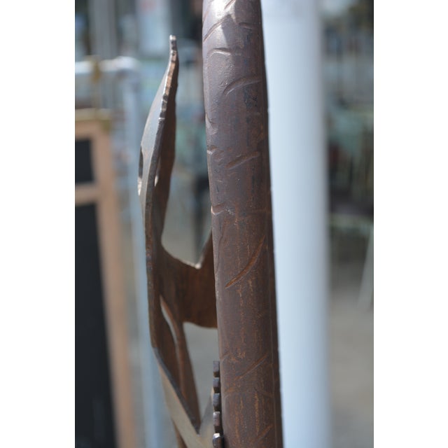 1970s Southwest Brown Iron & Metal Hand Crafted Lizards Tall Floor Lamp - Signed DKR For Sale - Image 11 of 18