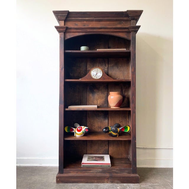 1950s Primitive Solid Wood Shelving Unit For Sale - Image 4 of 9