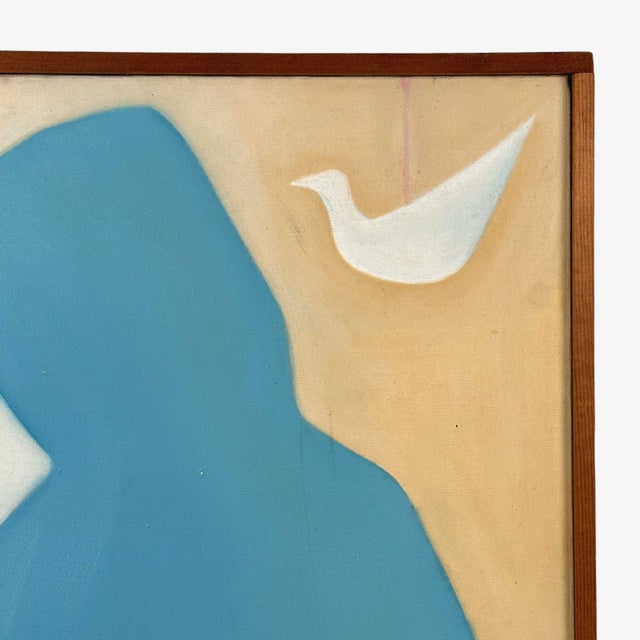 1960s Vintage Modernist Abstract Biomorphic Still Life, Signed (C. 1960, Oil on Canvas) For Sale - Image 5 of 7