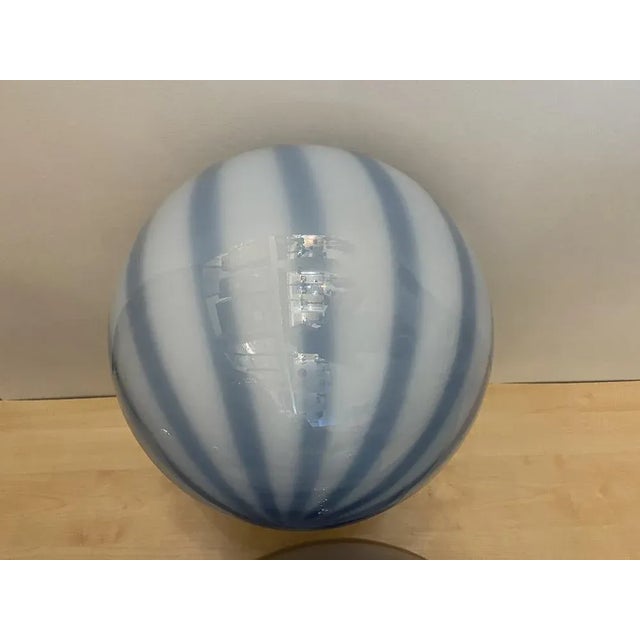 Transparent White and Blue Pendant in Murano Glass from Simoeng For Sale - Image 4 of 5