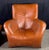 Gerard Van Den Berg Style Leolux Cognac Leather Lounge Chair and Ottoman, Netherlands, 1990s For Sale - Image 13 of 16