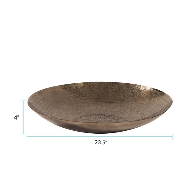 Kenneth Ludwig Chicago Deep Bronze Aluminum Tray & Wall Art with Chisel Texture - Large For Sale - Image 4 of 9