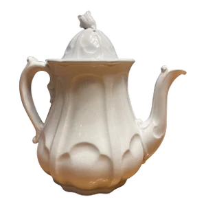 Antique Jw Pankhurst & Co Hanley Staffordshire England Large White Ironstone Tea Pot