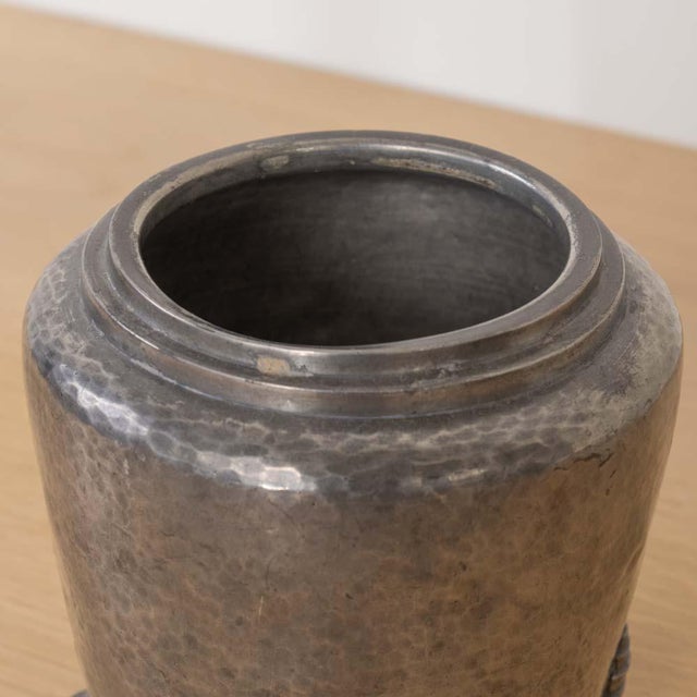 1930s Art Deco Pewter Jar With Lid For Sale - Image 9 of 12