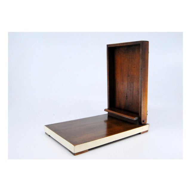 Wooden Notepad Holder with Silver Applications For Sale - Image 5 of 11
