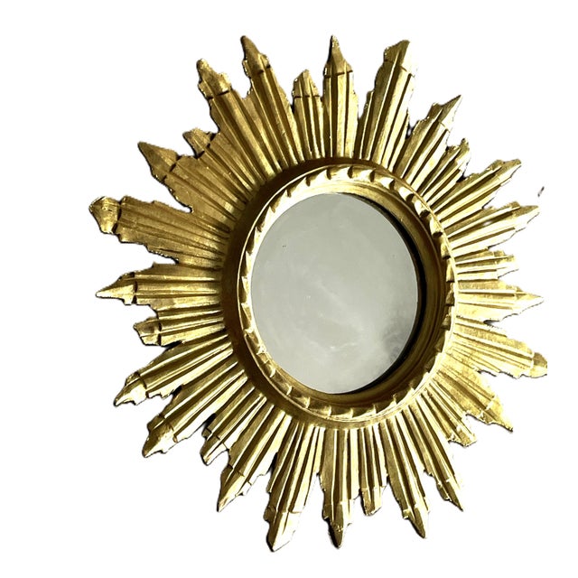 Mid-Century Italian Giltwood Sunburst Mirror, 1960s For Sale - Image 10 of 14