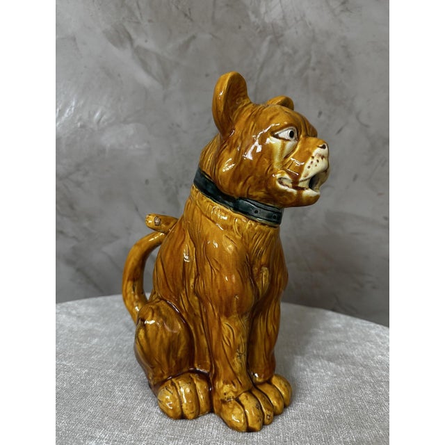 Earthenware Dog Pitcher, 1890 For Sale - Image 11 of 11