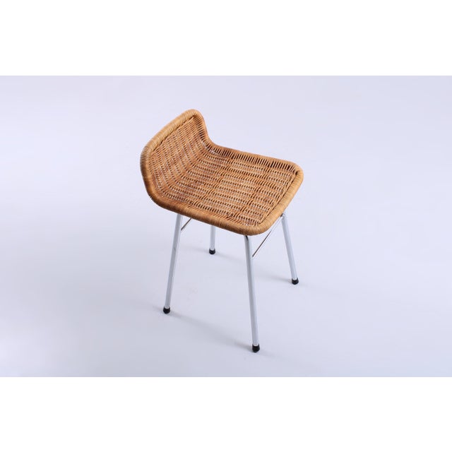 Small bar stool designed by Dirk van Sliedregt for Rohé Noordwolde, Netherlands, 1960s. Fine example of Dutch modernist...