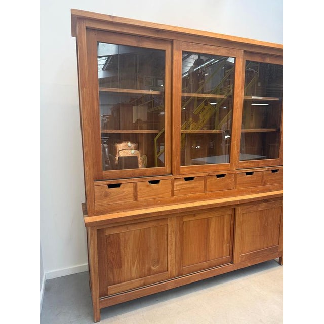 Vintage Teak Display Cabinet For Sale - Image 6 of 7
