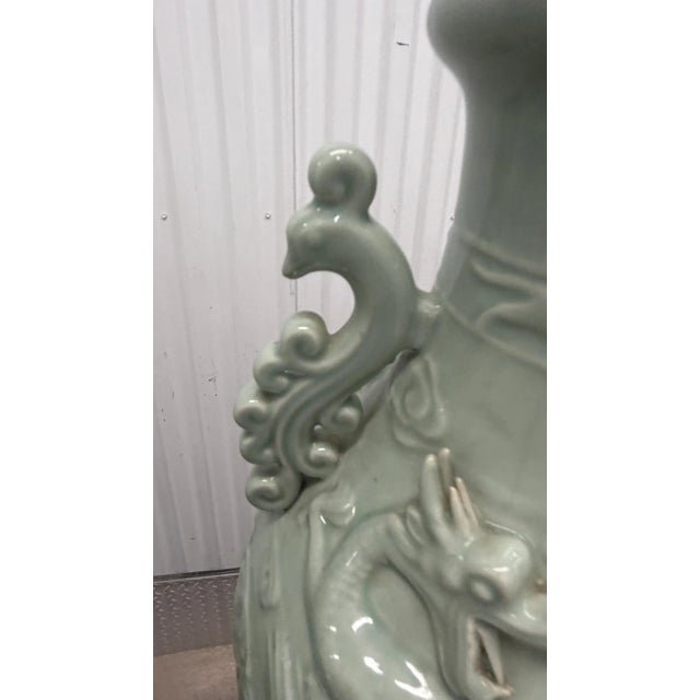 Amazing Wildwood Asian Celadon lamps. They are quite large and the coloring is beautiful. The body of the lamps feature...