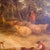 Textile “Evening at the Cottage” Very Large Oil on Canvas Attributed to George Morland For Sale - Image 7 of 17