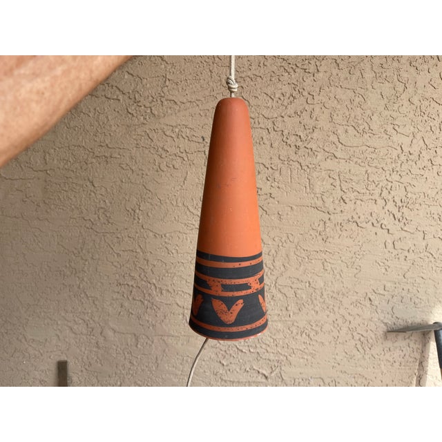 Native American 1970s Native American Folk Art Style Usa Pacific Stoneware Inc Bell Chime For Sale - Image 3 of 5