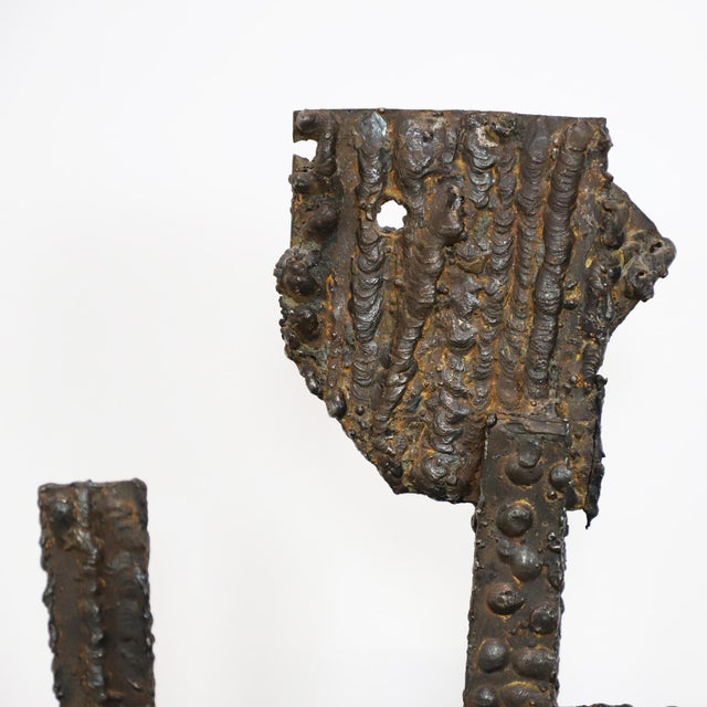 1960s Abstract Man Brutalist Iron Sculpture For Sale - Image 16 of 18