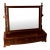 Antique English Federal Bow Front “Dressing Glass” Table Mirror Mahogany With Satinwood Inlay Triple Drawer For Sale