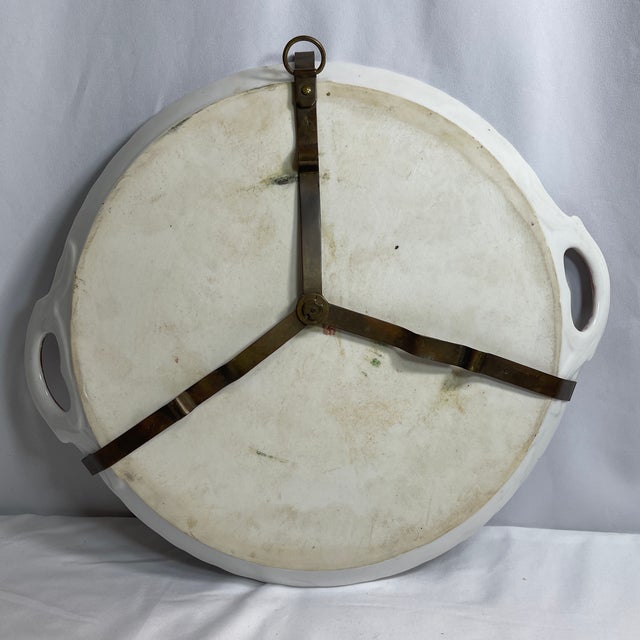 Green 1920s Decorative Wall Hand Painted Plate Stamped Victoria For Sale - Image 8 of 9