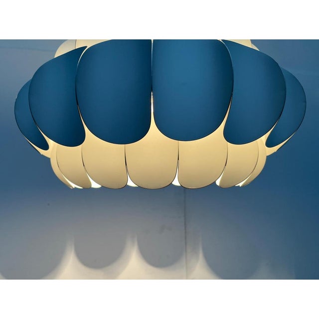 Mid-Century Swiss White Metal Pendant Lamp by H. Zender for Temde, 1960s For Sale - Image 9 of 18