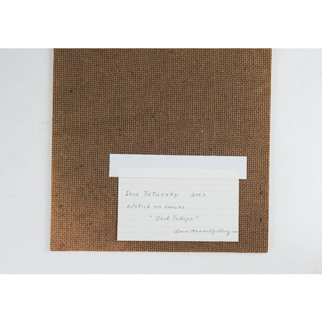 Contemporary Contemporary Abstract Purple Tulip Painting For Sale - Image 3 of 5