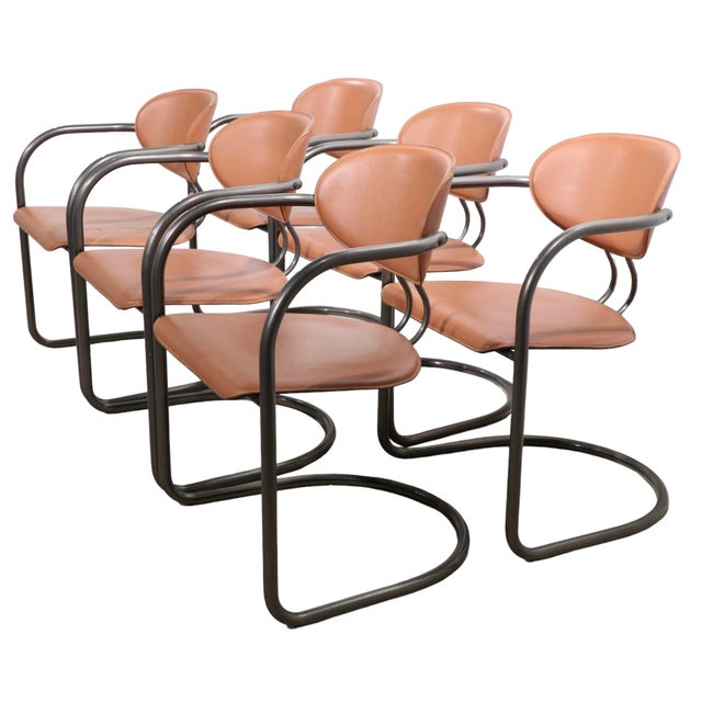 Set of 6 Effezeta Dining Chairs Made in Italy 1970's Chairish