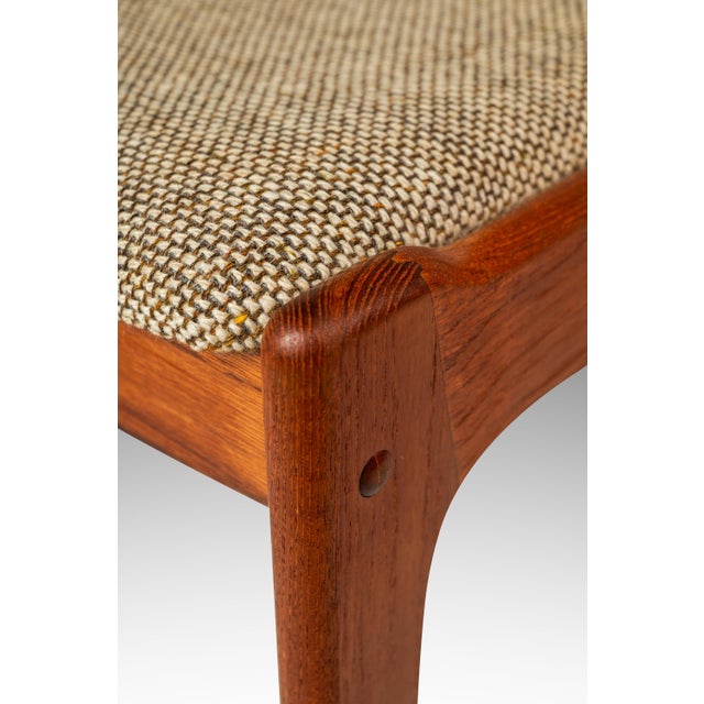 Danish Mid-Century Modern Dining / Desk Chair in Solid Teak & Original Oatmeal Fabric by Scandinavia Woodworks Co., C. 1970's For Sale - Image 17 of 18