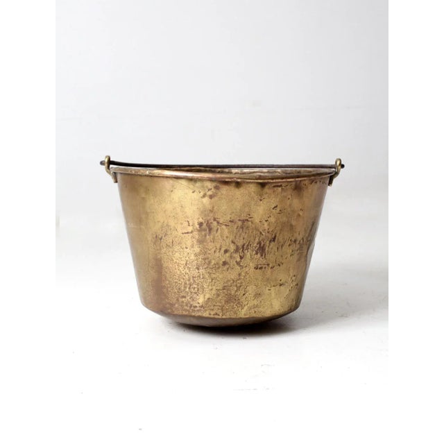 Antique E. Miller Brass Hearth Pot For Sale - Image 13 of 13
