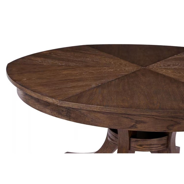 Round Oak Coastal Extension Dining Table For Sale In Greensboro - Image 6 of 8