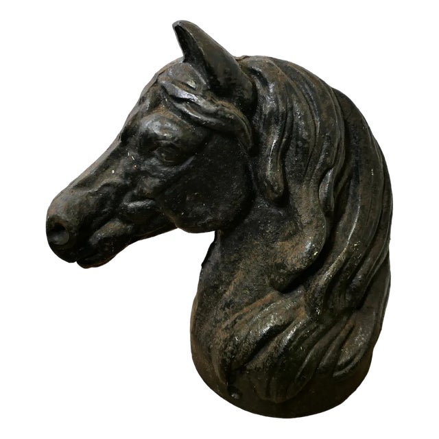 Vintage Cast Iron Half Horse Head For Sale