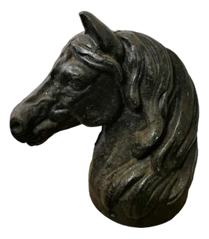 Vintage Cast Iron Half Horse Head