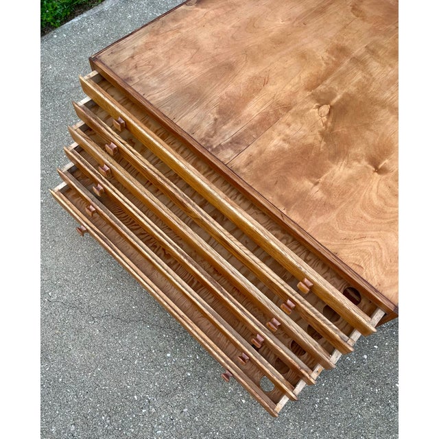 Wood Mid Century Modern Architectural File Drawers For Sale - Image 7 of 12