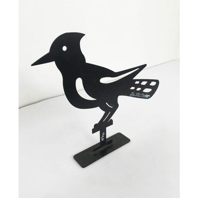 Painted White Metal Upupa Sculpture by Bruno Chersicla, 1980 For Sale - Image 12 of 18