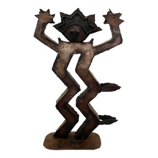 Modernist Folk Art Metal Sculpture, Late 20th Century For Sale