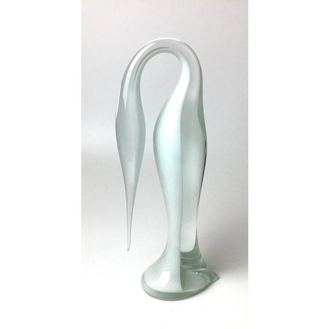 Mid 20th Century Renata Anatra Murano Art Glass Stylized Bird Figurine Signed For Sale - Image 4 of 9