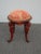 Vintage French Style Rose Bench Stool With Poof Cushion and Gargoyle Accents For Sale - Image 4 of 13
